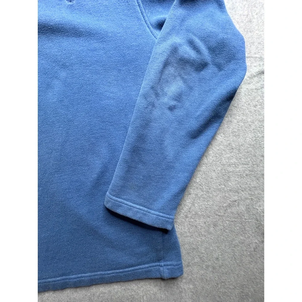 IZOD Saltwater Mens XL Blue Quarter Zip Fleece Pullover Sweatshirt